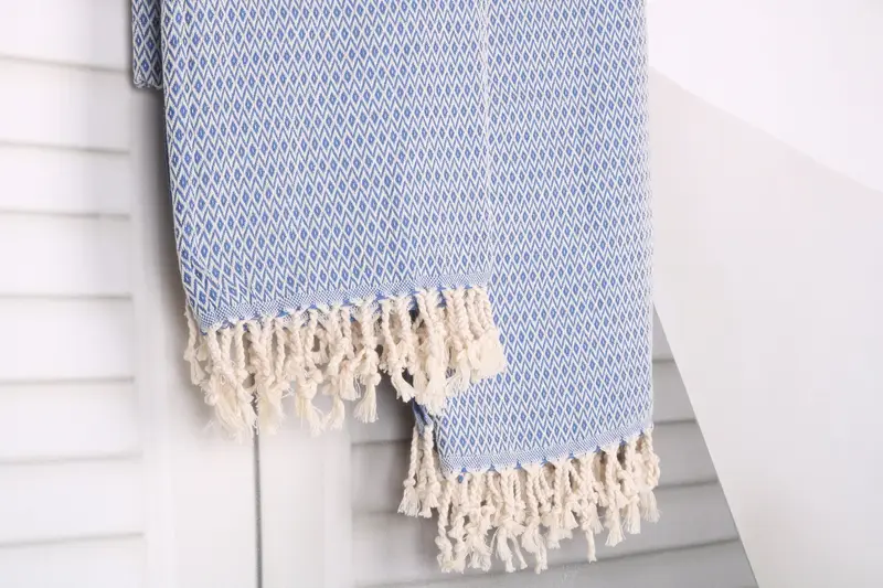 Engagement Gift, 70x40 Cotton Diamond Towel, Personalized Gifts, Handwoven organic Turkish towel for spa, Quick-Dry Beach Towel, Absorbent towel - 8