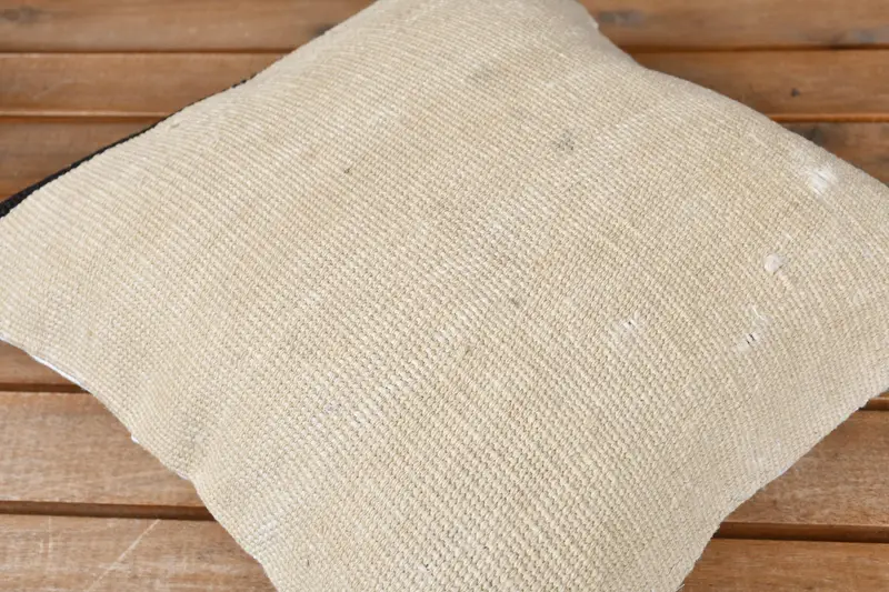12x12 Beige Cushion Cover, Cushion Cover, Kilim Pillow Cover, Car Pillow Case, Antique Pillows, Vintage Kilim Throw Pillow - 3