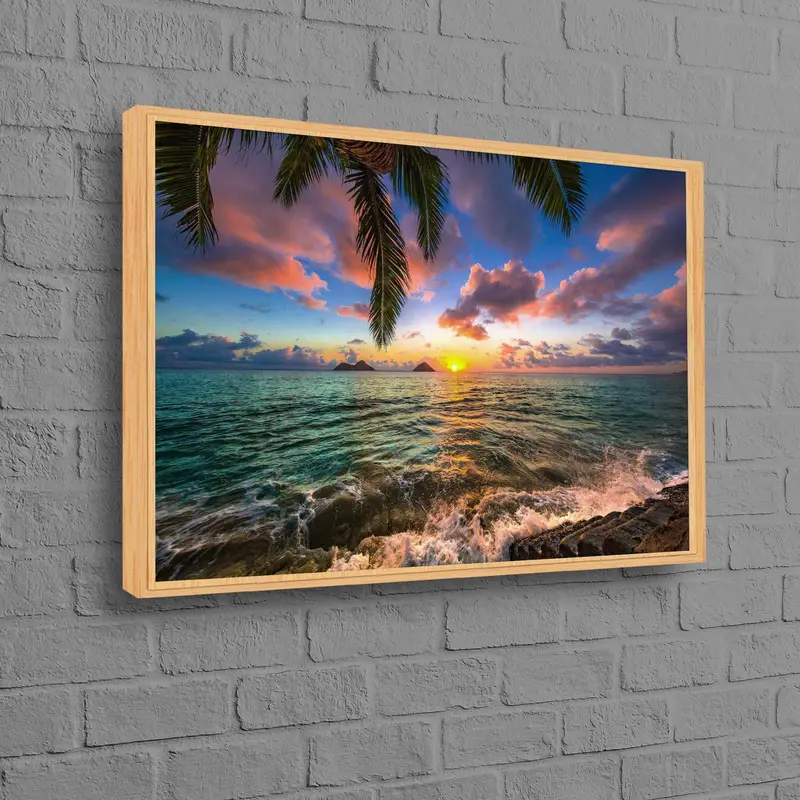 トロピカルサンライズ海の風景プリントキャンバス - コースタルエレガンス
