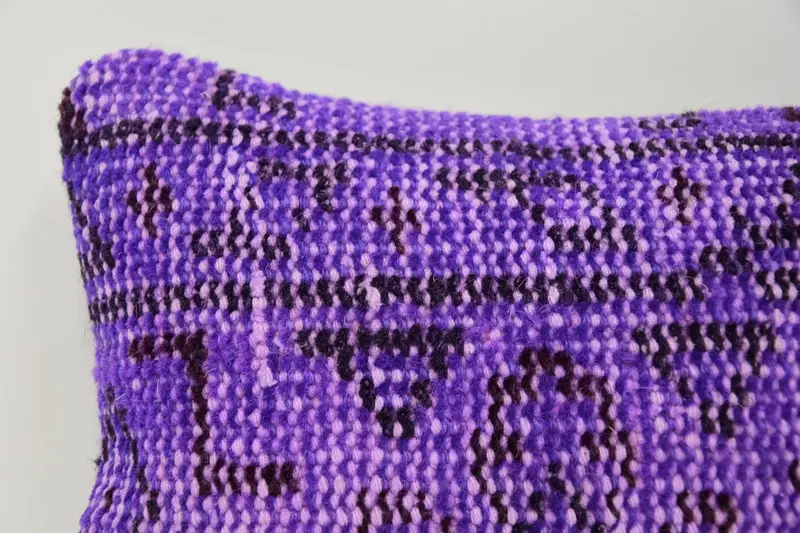 Ethnic Cushion, Interior Designer Pillow, Decorative Bolster Cushion, Pillow for Sofa, 8x16 Purple Pillow Sham, Pillow Cover, Boho Pillow - 2
