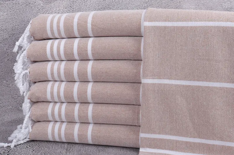 Small Bath Towels, Best Friend Gift, Beach Theme Wedding Gift, Bridesmaid Gifts, Turkish Tea Towel, 38x18 Cotton Striped Towel, Welcome Wedding Gift - 1