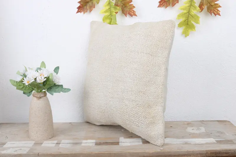 Turkish Kilim Pillow, 14x14 White Pillow Cover, Car Pillow Sham, Personalized Gift Pillow Pillow, Vintage Pillow, Pillow for Sofa, Pillow Case - 4