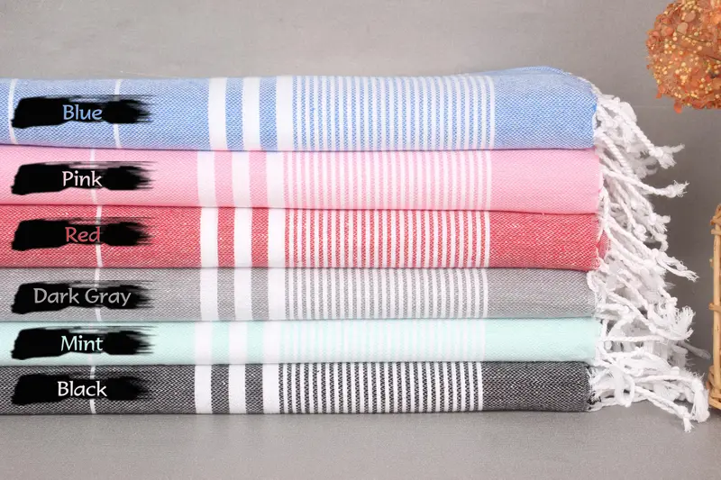 Gift Towel, Gym Towel, Monogrammed Hand Towel, Monogram Towels, 40x24 Cotton Striped Towel, Personalized Gifts, Gift For The Home, Bridesmaid Gifts - 2