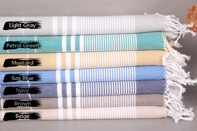 Gift Towel, Gym Towel, Monogrammed Hand Towel, Monogram Towels, 40x24 Cotton Striped Towel, Personalized Gifts, Gift For The Home, Bridesmaid Gifts - 1