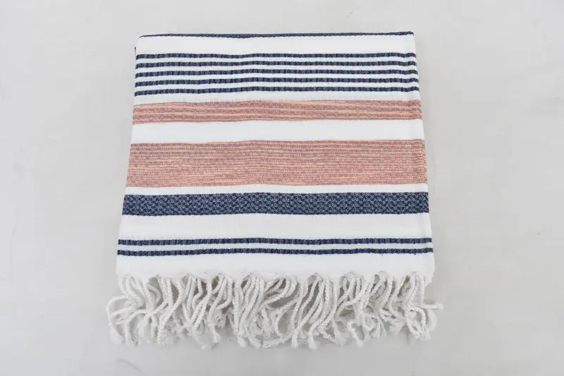 Turkish beach towel, Personalized Home Gift Wedding, 70x40 Cotton Striped Towel, Bath towel, Valentines Day Gift Idea, Embroidered Towel - 7
