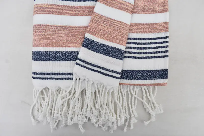 Turkish beach towel, Personalized Home Gift Wedding, 70x40 Cotton Striped Towel, Bath towel, Valentines Day Gift Idea, Embroidered Towel - 4