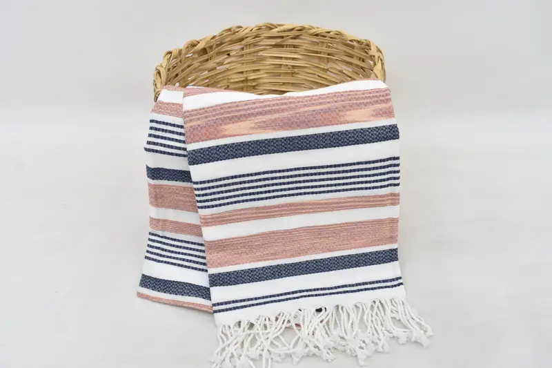 Turkish beach towel, Personalized Home Gift Wedding, 70x40 Cotton Striped Towel, Bath towel, Valentines Day Gift Idea, Embroidered Towel - 6
