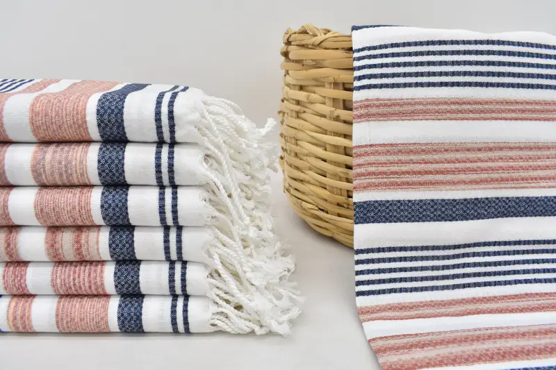 Turkish beach towel, Personalized Home Gift Wedding, 70x40 Cotton Striped Towel, Bath towel, Valentines Day Gift Idea, Embroidered Towel - 1