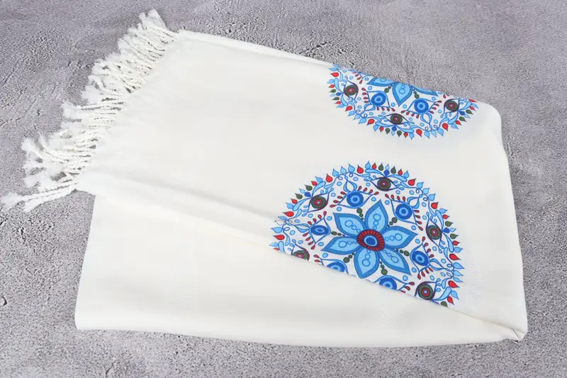 Gift For Mom, Bachelorette Gifts, 70x40 Cotton Floral Patterned Towel, Summer Gift, Soft towel, Handwoven Turkish Towel, Decorative Towel - 7