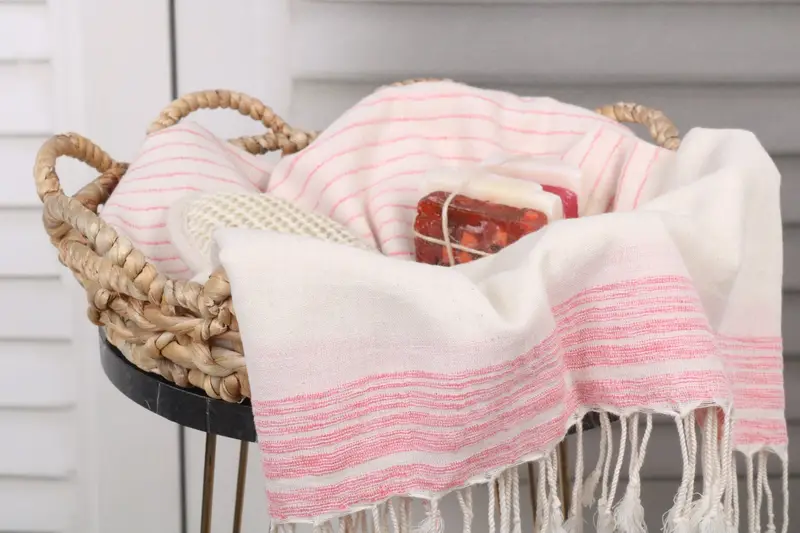 Custom Gift, Turkish Towel Beach Towel, Personalized Beach Towel, Bath towel, Peshtemal Towel, Valentines Day Gift Idea, 68x36 Cotton Striped Towel - 2