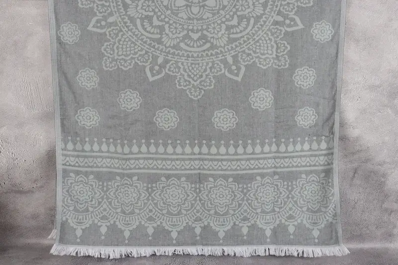Bath towel, Engagement Gift, Traditional Turkish peshtemal for hammam, Custom Gift, 70x40 Cotton Floral Patterned Towel, Guest Towel, Hammam towel - 1