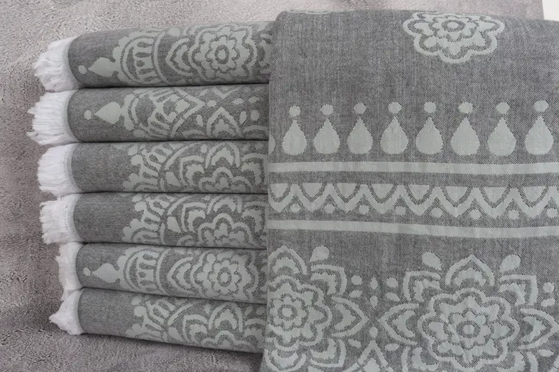 Bath towel, Engagement Gift, Traditional Turkish peshtemal for hammam, Custom Gift, 70x40 Cotton Floral Patterned Towel, Guest Towel, Hammam towel - 2