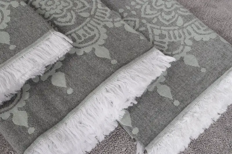 Bath towel, Engagement Gift, Traditional Turkish peshtemal for hammam, Custom Gift, 70x40 Cotton Floral Patterned Towel, Guest Towel, Hammam towel - 6