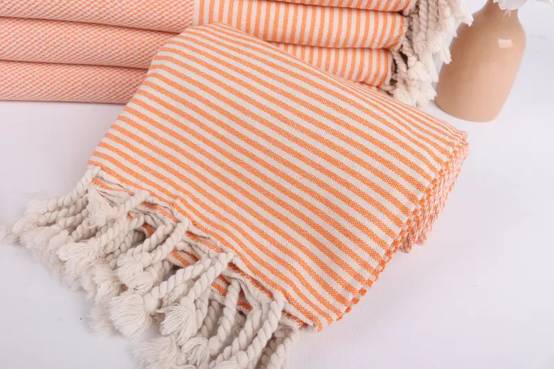 Bridesmaid Gifts, Bridesmaid Proposal Gift, Personalized Gift, Custom Towel, Handwoven Turkish bath towel, 70x36 Cotton Striped Towel, Travel Towel - 4