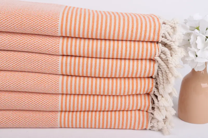 Bridesmaid Gifts, Bridesmaid Proposal Gift, Personalized Gift, Custom Towel, Handwoven Turkish bath towel, 70x36 Cotton Striped Towel, Travel Towel - 3