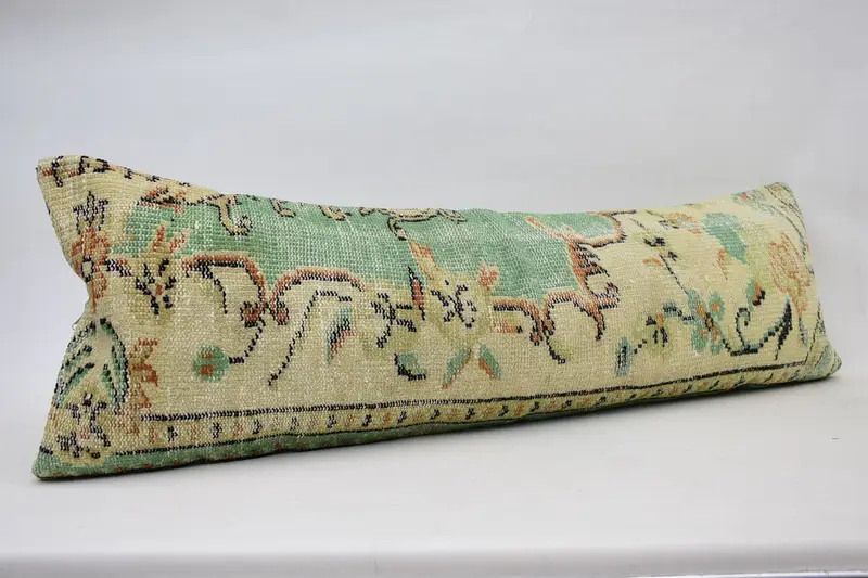 Handmade Kilim Cushion, Boho Pillow, 16x48 Beige Pillow Case, Personalized Gift Pillow Pillow, Pillow Case, Vintage Kilim Throw Pillow - 3