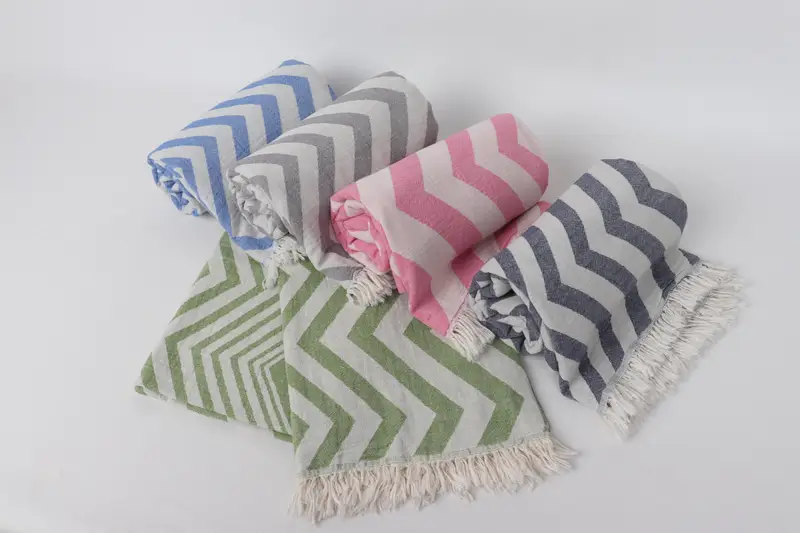 70x40 Cotton Zigzag Design Towel, Beach Towel Bulk, Valentines Day Gift For Her, Spa Towel, Custom Gift, Custom Towel Beach, Beach towel, Peshtemal - 4