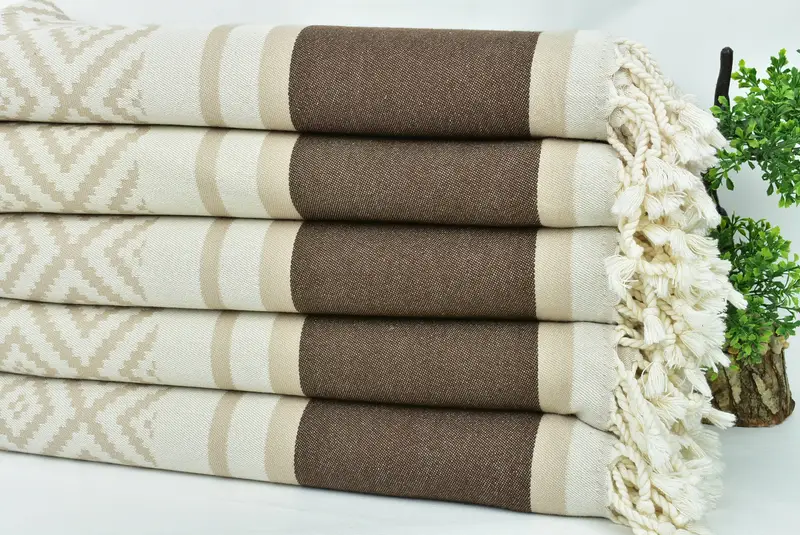 Summer Gift, Sand-free towel, Fouta towel, Organic Towel, 70x36 Cotton Sun Design Towel, Wedding Hand Made Gift, Bachelorette Party Favors Beach - 4