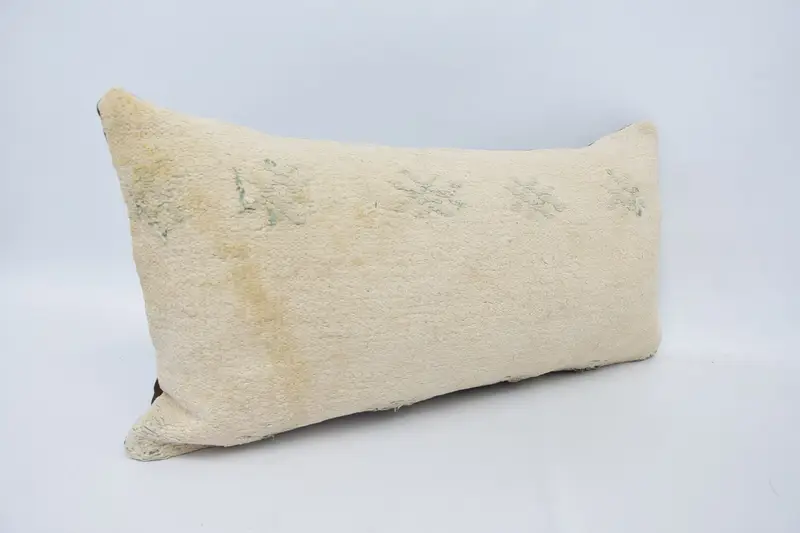 Cushion, Antique Pillows, 12x24 White Pillow Sham, Boho Chic Pillow, Outdoor Patio Pillow, Boho Pillow, Boho Pillow Sham Cover, Ikat Pillow - 3
