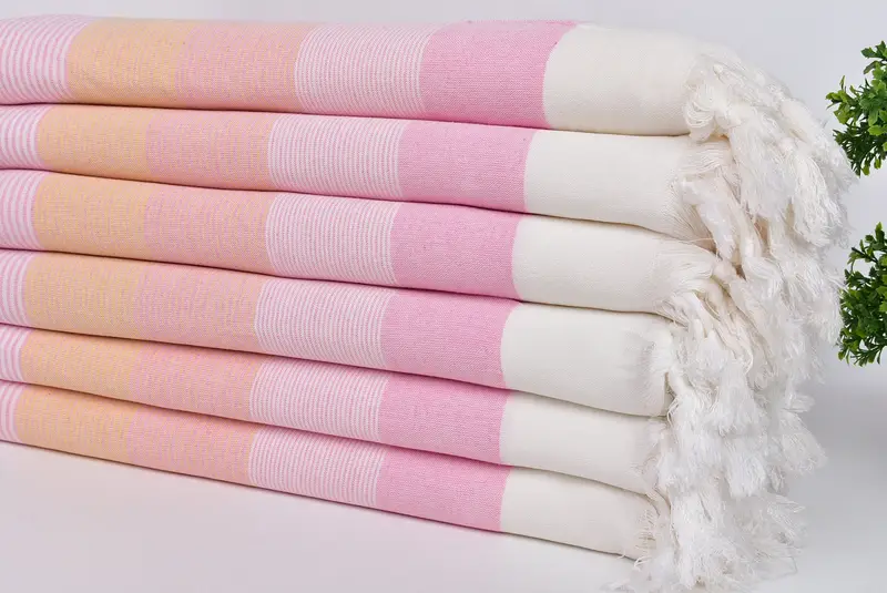Monogram Turkish Towel, Personalized Turkish Towel, Gift For Wedding Day, 68x40 Cotton Striped Towel, Summer Towel, Unique Gift, Soft towel - 3