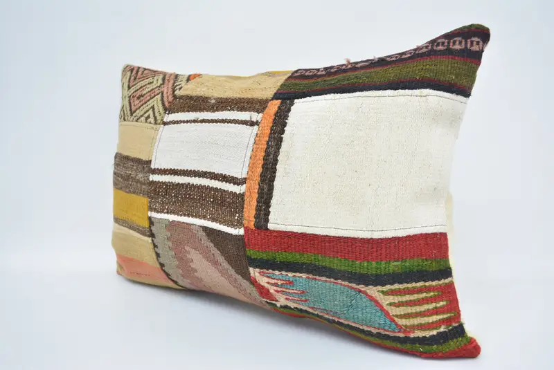 Antique Pillows, 16x24 White Cushion Case, Ethnic Throw Pillow Case, Sustainable Cushion Cover, Kilim Pillow, Turkish Pillow, Pillow Sham - 4