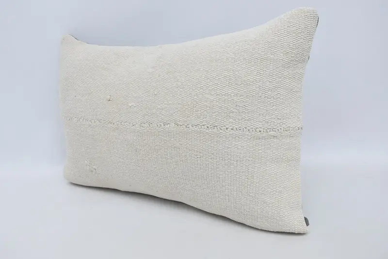 Antique Pillows, Morroccon Kilim Cushion Pillow, Custom Pillow Case, Cushion Case, Kilim Pillow Cover, Kilim Cushion Sham, 16x24 White Pillow Sham - 4