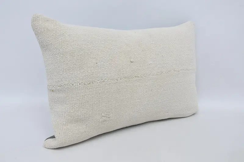 Antique Pillows, Morroccon Kilim Cushion Pillow, Custom Pillow Case, Cushion Case, Kilim Pillow Cover, Kilim Cushion Sham, 16x24 White Pillow Sham - 3