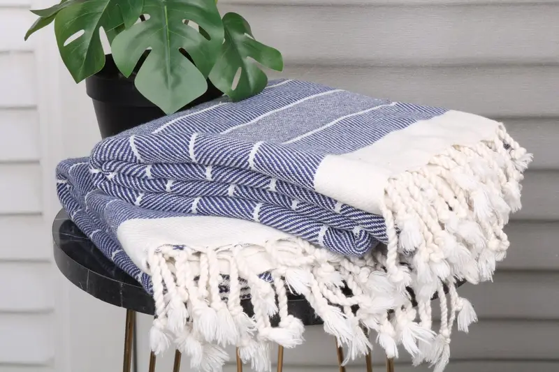 Beach Towel Bulk, Turkish Towel Beach, 70x40 Cotton Herringbone Towel, Bridal Shower Gift, Embroidered Beach Towel, Anniversary Gift For Her - 3