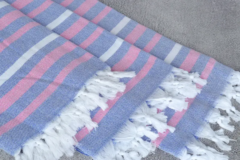 Embroidered Towel, Personalized Wedding Gift For Couple, 70x40 Cotton Striped Towel, Miami Bachelorette Party Favors, Thin towel, Wedding Favors - 5