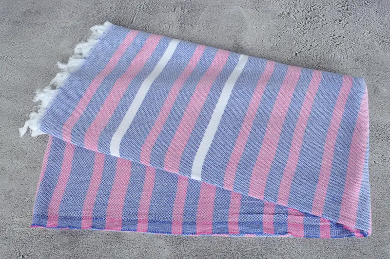 Embroidered Towel, Personalized Wedding Gift For Couple, 70x40 Cotton Striped Towel, Miami Bachelorette Party Favors, Thin towel, Wedding Favors - 6