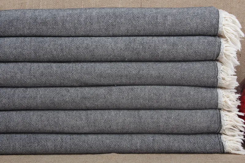 パーソナライズされたブラックディッシュクロスソリッドペシュキル、24x40インチ