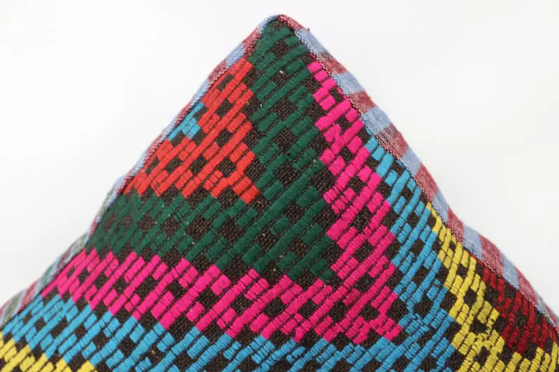Kilim Pouf, zemin pufu, 24x24x6, zemin yastık kapağı, işlemeli bahçe pouf yastık kapağı, ev dekoru pufları sp606015 93 - 4