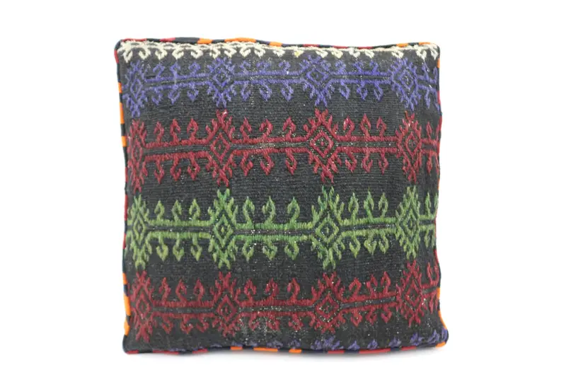 Kilim Pouf, zemin pufu, 24x24x6, zemin yastık örtüsü, desenli Kilim Pouf, bahçe pouf yastık kapağı, ev dekor pufları sp606015 77 - 2