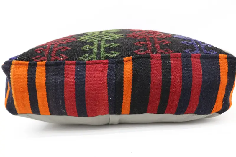 Kilim Pouf, zemin pufu, 24x24x6, zemin yastık örtüsü, desenli Kilim Pouf, bahçe pouf yastık kapağı, ev dekor pufları sp606015 77 - 5