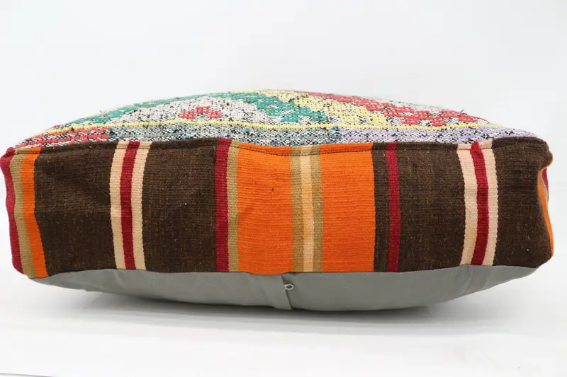 Kilim pouf, zemin pufu, 24x24x6, zemin yastık örtüsü, bahçe pouf yastık kapağı, işlemeli Kilim Poufs, ev dekoru pufları SP606015 109 - 5
