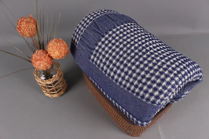 Bedcover, Turkish Blanket, Navy Throw, Waffle Throw, 79x83 Inches Shower Curtain, Picnic Blanket, Gift Blanket, Bedding Blanket, - 4