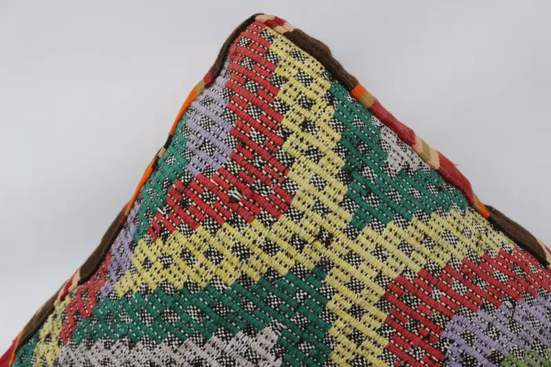 Kilim pouf, zemin pufu, 24x24x6, zemin yastık örtüsü, bahçe pouf yastık kapağı, işlemeli Kilim Poufs, ev dekoru pufları SP606015 109 - 4