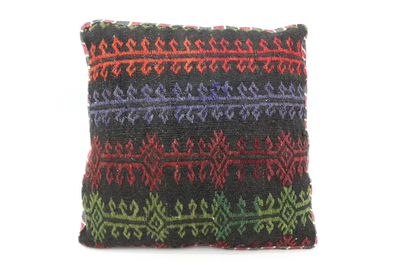 Kilim Pouf, zemin pufu, 24x24x6, zemin yastık örtüsü, desenli Kilim Pouf, bahçe pouf yastık kapağı, ev dekoru pufları sp606015 84 - 2