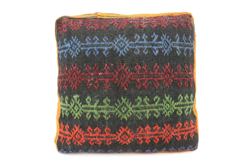 Kilim Pouf, zemin pufu, 24x24x6, zemin yastık örtüsü, desenli Kilim pufları, bahçe pouf yastık kapağı, ev dekoru pufları SP606015 67 - 2
