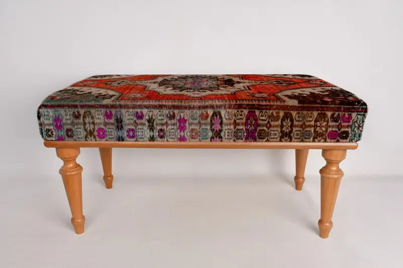 Kırmızı ve Kahverengi Tezgah, Madalyon Tezgahı, Osmanlı Tezgahı, Döşemeli Tezgah, Türk Halı Tezgahı, Kilim Tezgahı, Ev Dekor Tezgahı, El Yapımı Tezgah - 4