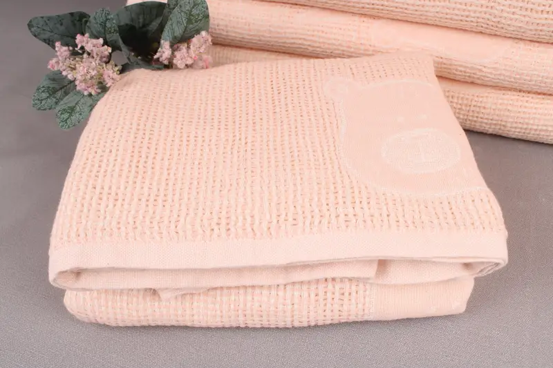 ビーチブランケット、手織りの毛布、サンゴの毛布、ベビースロー、ベアスロー、48x50インチの自由ho放なベッドスプレッド、キャンプスロー、ギフトスロー、 - 4