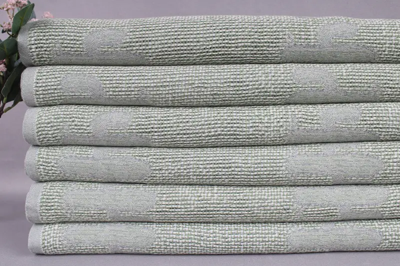 Home Decor Blanket, Turkish Bedspread, Khaki Green Blanket, Baby Blanket, Cactus Throw, 48x50 Inches Cotton Bed Cover, Camping Throw, - 3