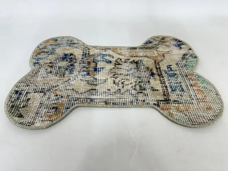 Stylish Bone-Shaped Pet Bed, Unique Kilim Fabric for Modern Pet Owners - 2