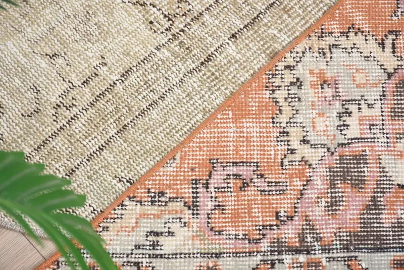 El yapımı yarı dairesel Kilim paspas, vintage yarım yuvarlak halı, çevre dostu giriş yolu, Türk boho banyo dekoru, küçük alan aksanlı halı - 5