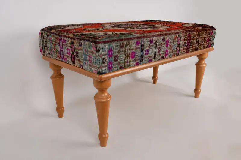 Kırmızı ve Kahverengi Tezgah, Madalyon Tezgahı, Osmanlı Tezgahı, Döşemeli Tezgah, Türk Halı Tezgahı, Kilim Tezgahı, Ev Dekor Tezgahı, El Yapımı Tezgah - 7