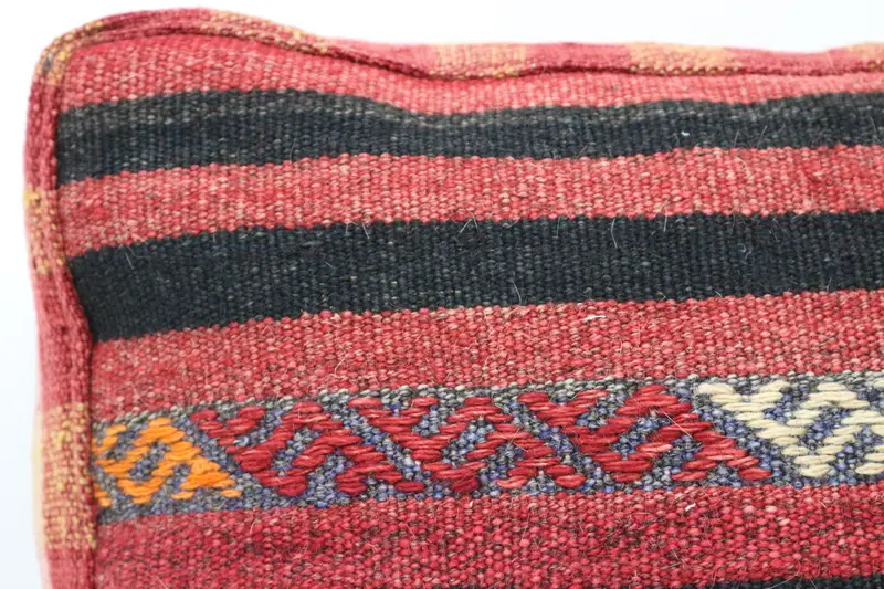 Kilim Pouf, zemin pufu, 24x24x6, zemin yastık örtüsü, çizgili Kilim Pouf, bahçe pouf yastık kapağı, ev dekor pufları sp606015 74 - 3