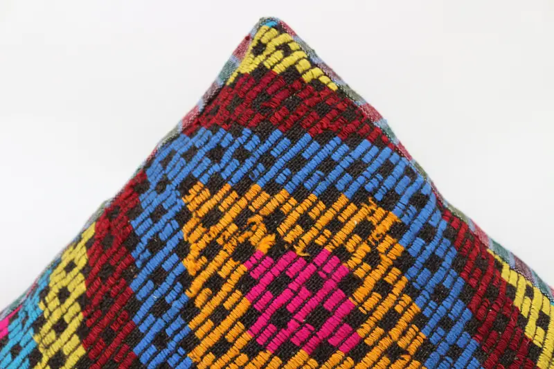 Kilim Pouf, zemin pufu, 24x24x6, zemin yastık örtüsü, işlemeli pouf, bahçe pouf yastık kapağı, ev dekoru pufları sp606015 64 - 4