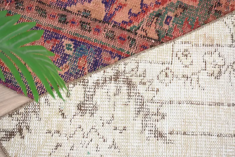 El yapımı Kilim paspas, yarım daire biçimli yarım yuvarlak halı, çevre dostu giriş yolu dekor, Türk boho banyo mat, küçük uzay zemin aksan halı - 4