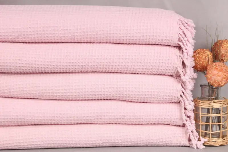 Personalized Bridesmaid Gift, 67x91 Inches Pink Cotton Blanket, Bachelorette Party Favors, Custom Gift, Turkish Towel, Best Wedding Gift, - 2