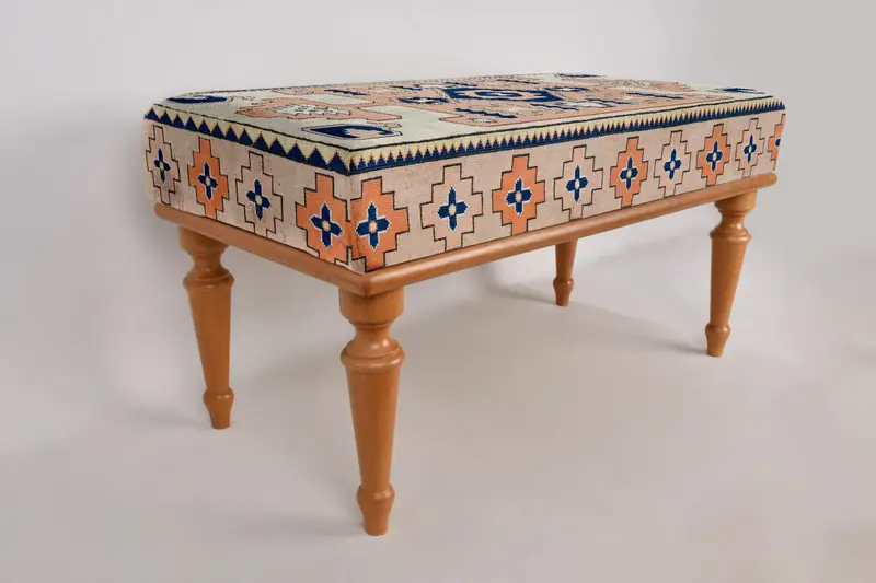 Osmanlı tezgah, döşemeli tezgah, Türk halı tezgahı, Kilim tezgahı, ev dekorasyonu tezgahı, el yapımı tezgah, kahve tezgahı, yemek masası tezgahı, - 7